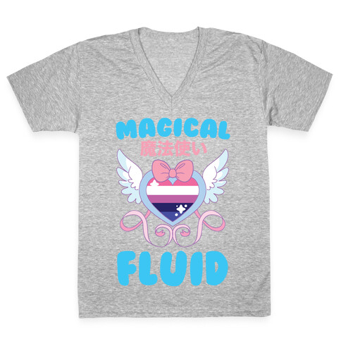 Magical Fluid - Genderfluid V-Neck Tee Shirt