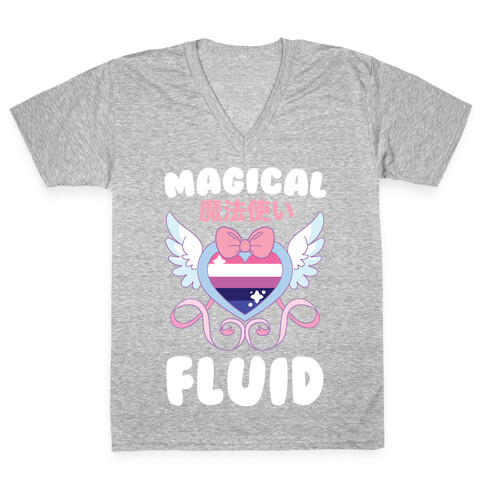 Magical Fluid - Genderfluid V-Neck Tee Shirt