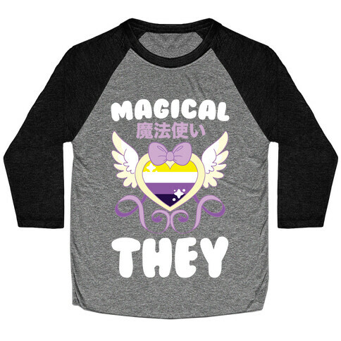 Magical They - Non-binary Pride Baseball Tee