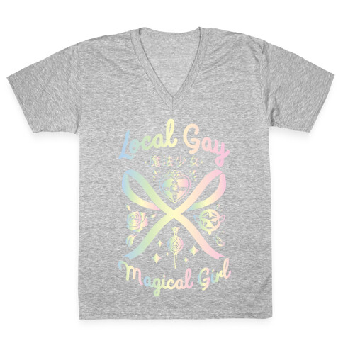 Local Gay Magical Girl V-Neck Tee Shirt