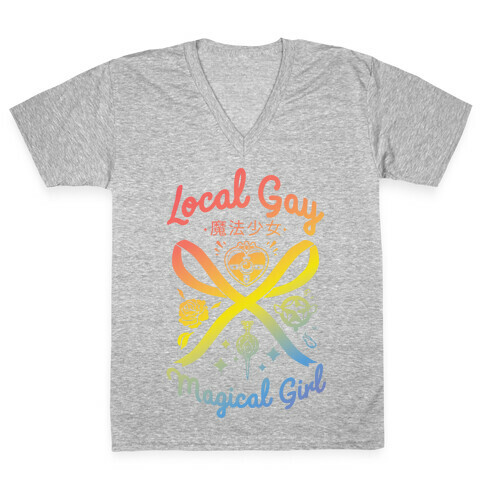 Local Gay Magical Girl V-Neck Tee Shirt