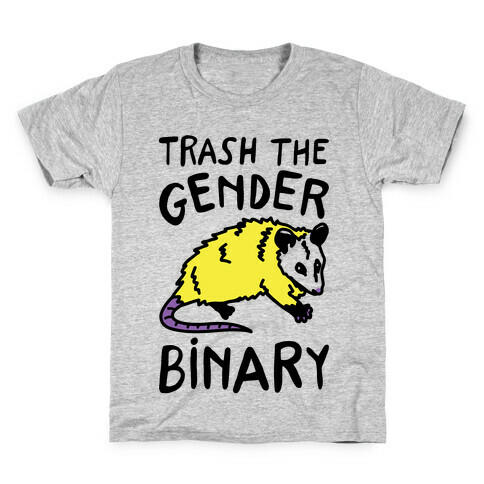 Trash The Gender Binary Possum Kids T-Shirt