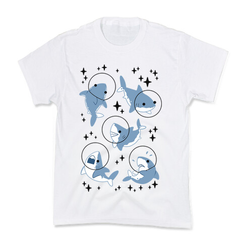 Space Shark Pattern Kids T-Shirt