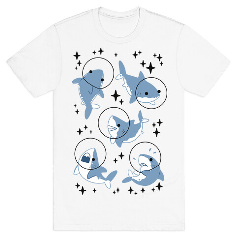 Space Shark Pattern T-Shirt