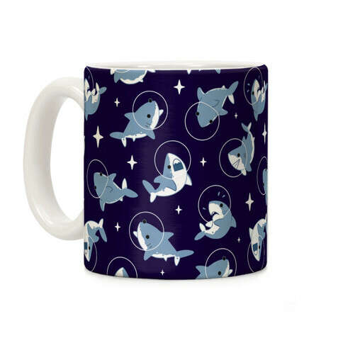 Space Shark Pattern Coffee Mug