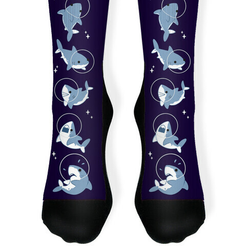 Space Shark Pattern Sock