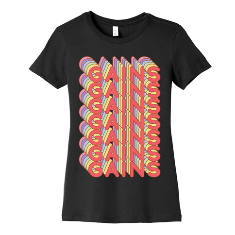 Gains Retro Rainbow Womens T-Shirt