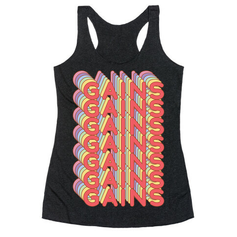 Gains Retro Rainbow Racerback Tank Top