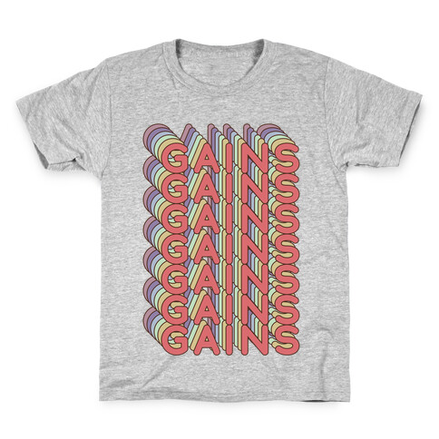 Gains Retro Rainbow Kids T-Shirt