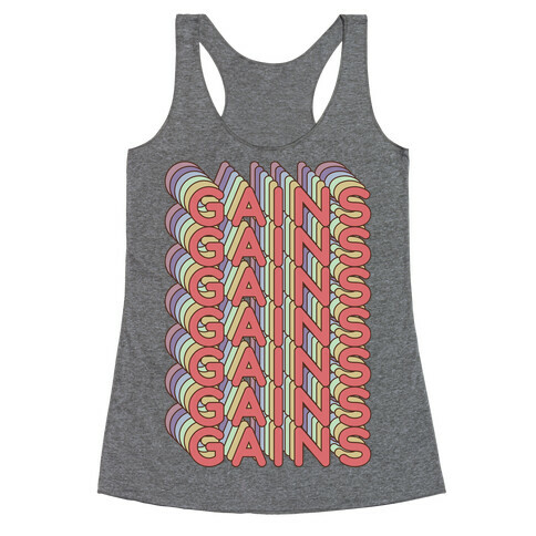 Gains Retro Rainbow Racerback Tank Top