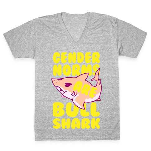 Gender Norms are Bull Shark V-Neck Tee Shirt