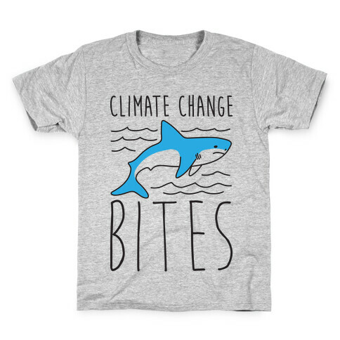 Climate Change Bites Shark Kids T-Shirt