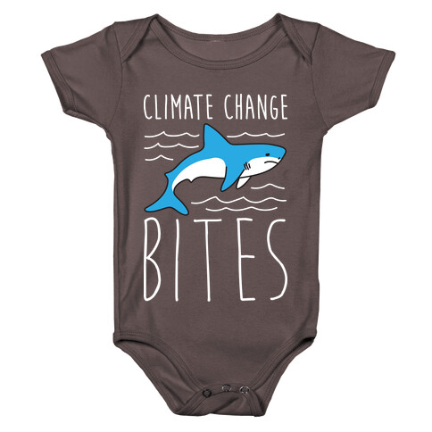 Climate Change Bites Shark Baby One-Piece