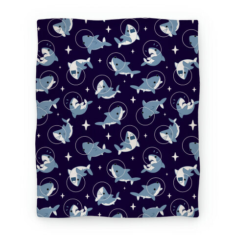 Space Shark Pattern Blanket