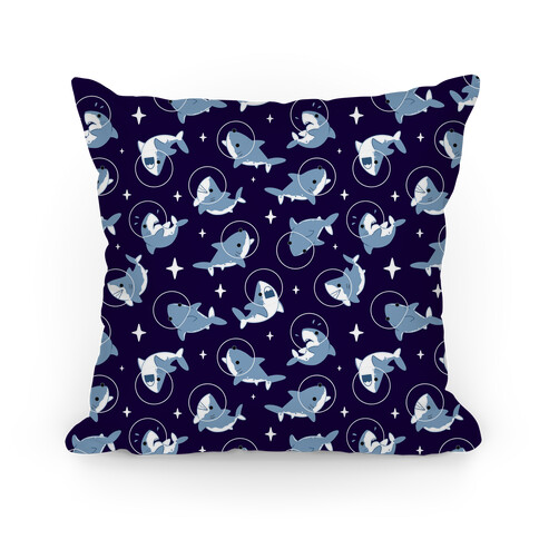 Space Shark Pattern Pillow