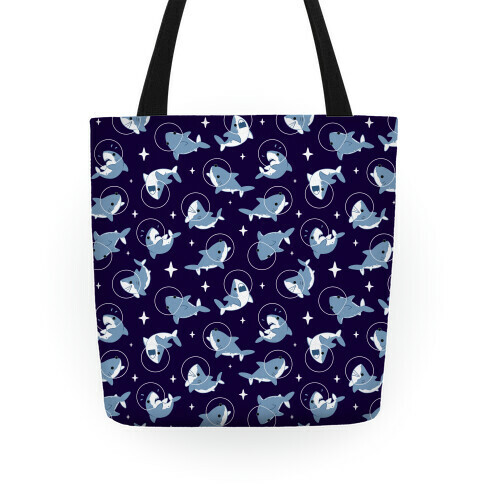 Space Shark Pattern Tote