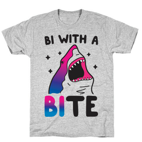Bi With A Bite Bisexual Shark T-Shirt