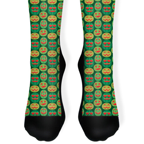 Jack-o-Melon Pattern Sock