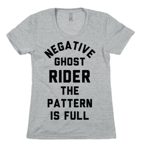 Negative Ghost Rider The Pattern is Full Womens T-Shirt