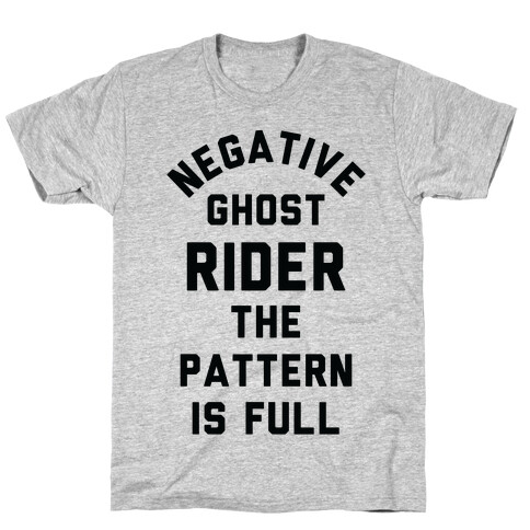 Negative Ghost Rider The Pattern is Full T-Shirt