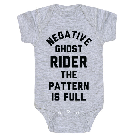Negative Ghost Rider The Pattern is Full Baby One-Piece