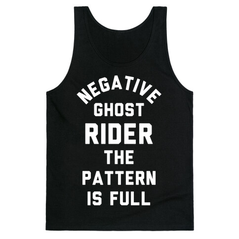 Negative Ghost Rider The Pattern is Full Tank Top