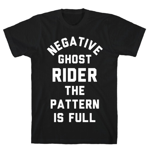 Negative Ghost Rider The Pattern is Full T-Shirt
