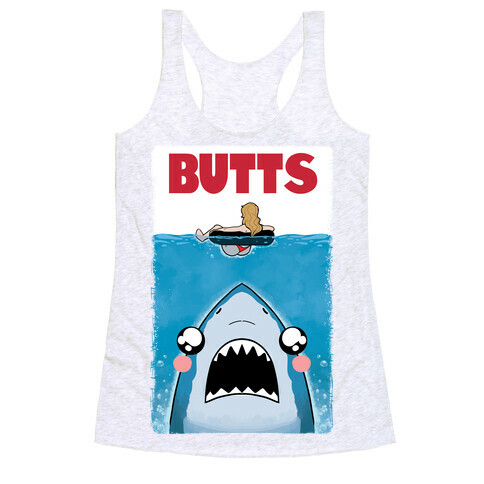 BUTTS Jaws Parody Racerback Tank Top