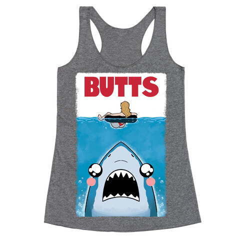 BUTTS Jaws Parody Racerback Tank Top