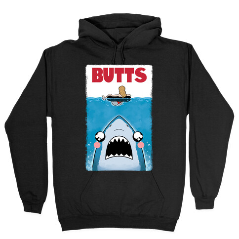 BUTTS Jaws Parody Hooded Sweatshirt