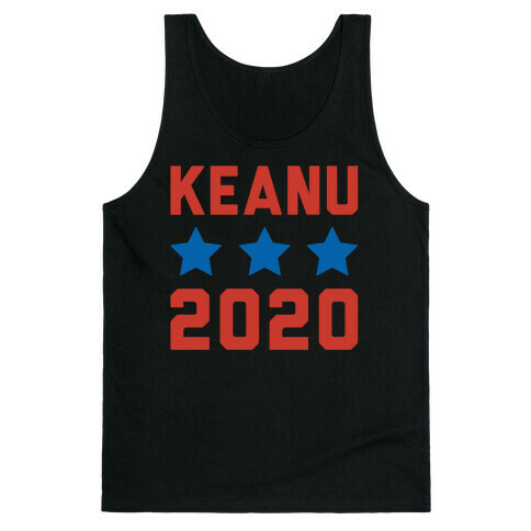 Keanu 2020 White Print Tank Top