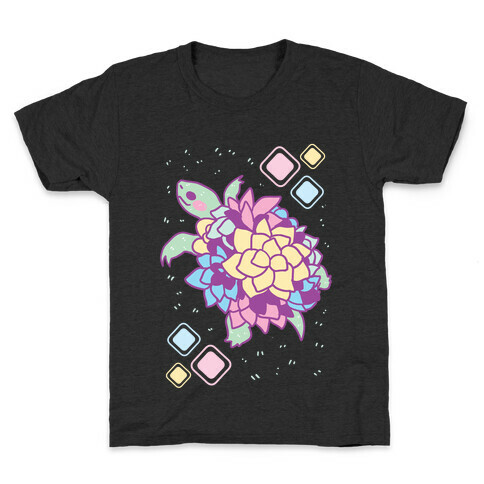 Pastel Succulent Turtle Kids T-Shirt