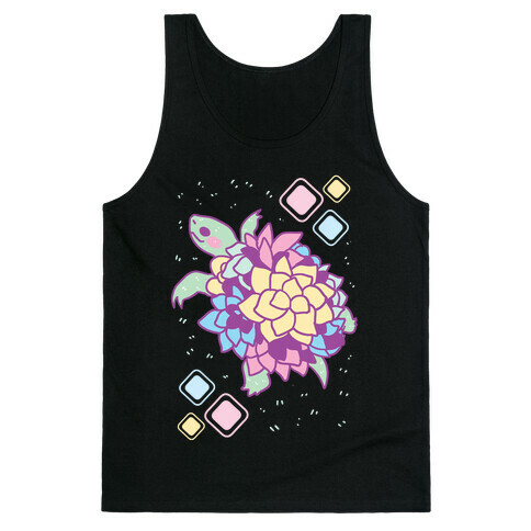 Pastel Succulent Turtle Tank Top