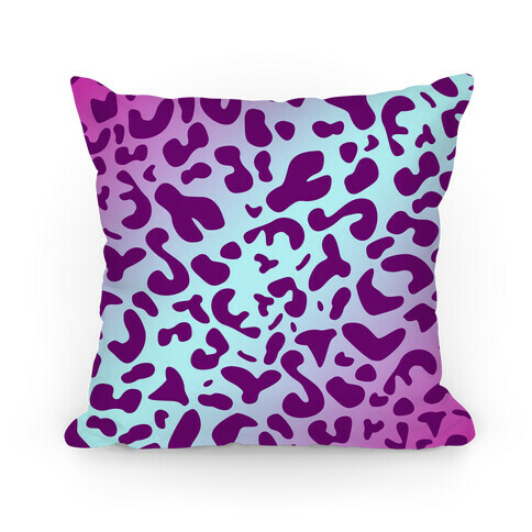 Purple Leopard Print Pillow