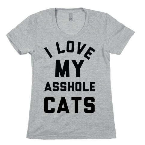 I Love My Asshole Cats Womens T-Shirt
