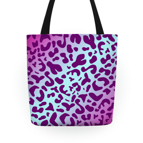 Purple Leopard Print Tote