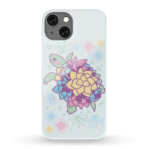 Pastel Succulent Turtle Phone Case