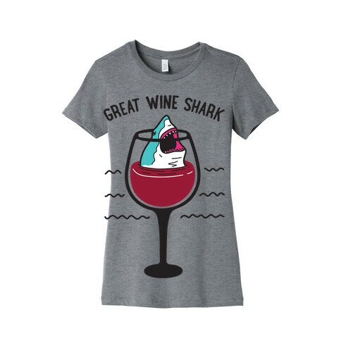 Great Wine Shark Womens T-Shirt