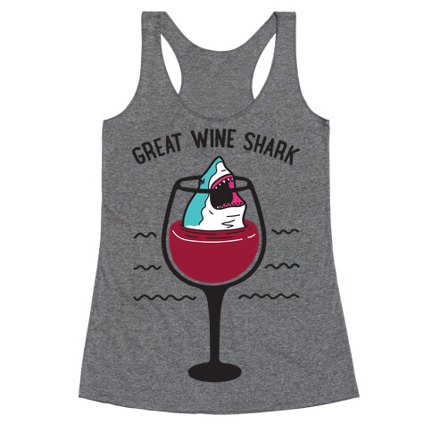 Great Wine Shark Racerback Tank Top