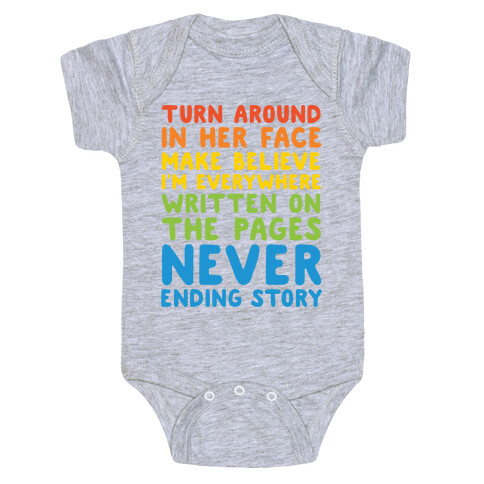 The Never Ending Story Lyric Pairs Shirts Baby One-Piece