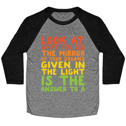 The Never Ending Story Lyric Pairs Shirts 2 White Print Baseball Tee