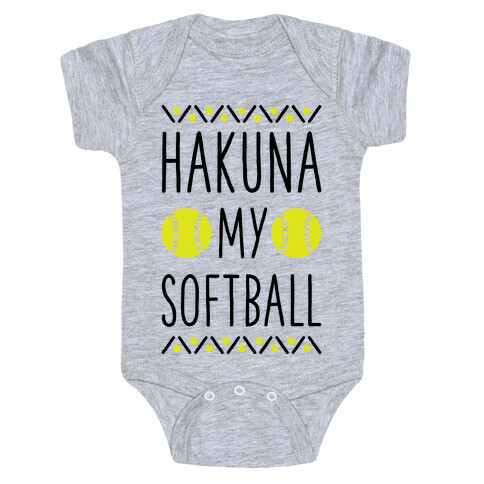 Hakuna My Softball Baby One-Piece