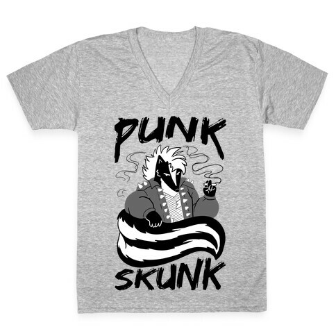 Punk Skunk V-Neck Tee Shirt