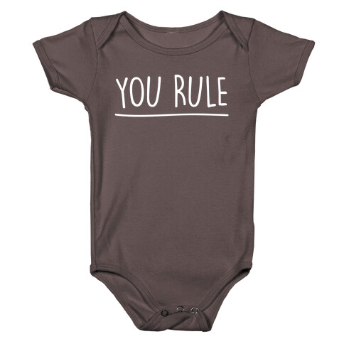 You Rule You Suck Parody Pairs Shirt White Print Baby One-Piece