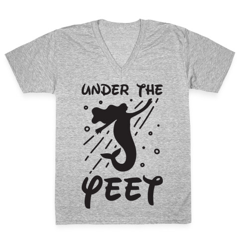 Under The Yeet Mermaid V-Neck Tee Shirt
