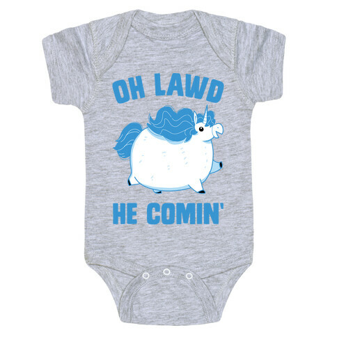 Oh Lawd He Comin' Unicorn Baby One-Piece