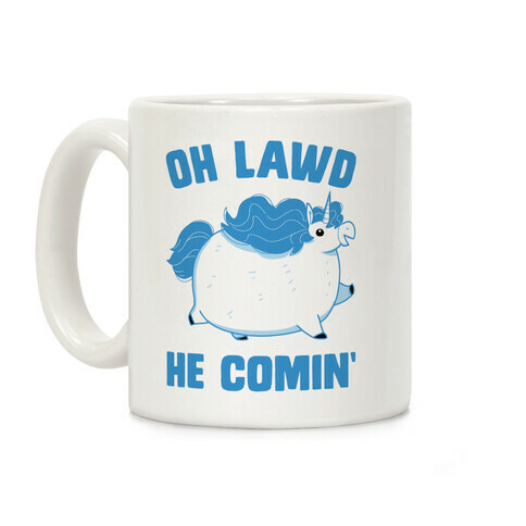 Oh Lawd He Comin' Unicorn Coffee Mug