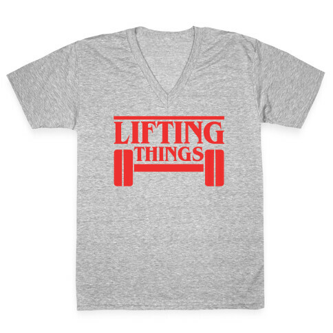 Lifting Things V-Neck Tee Shirt