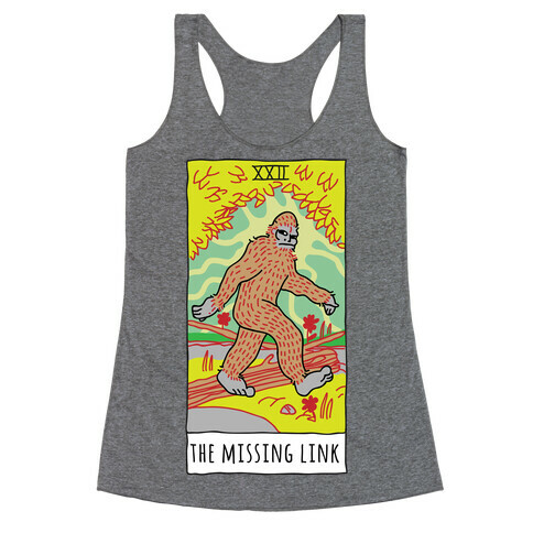 The Missing Link Bigfoot Tarot Racerback Tank Top