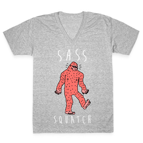 Sass Squatch  V-Neck Tee Shirt